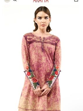 Under the Moonlight Boho Fall Tunic Dress #Cottagecore #embroidered